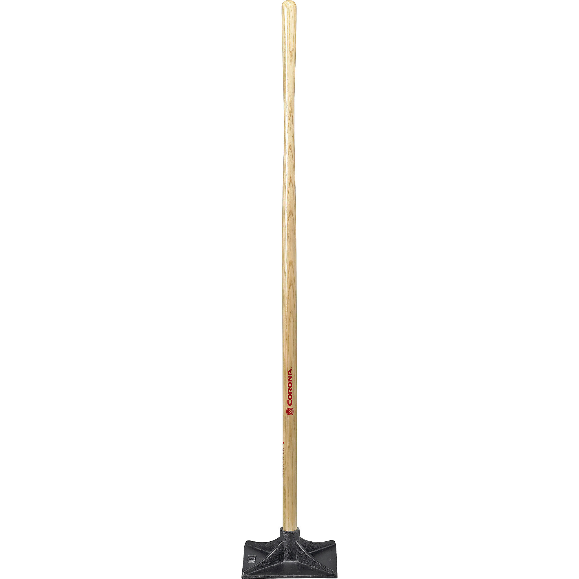 Corona Dirt Tamp — 10in. x 10in., 58in. Ash Wood Handle, Model# UT 60053